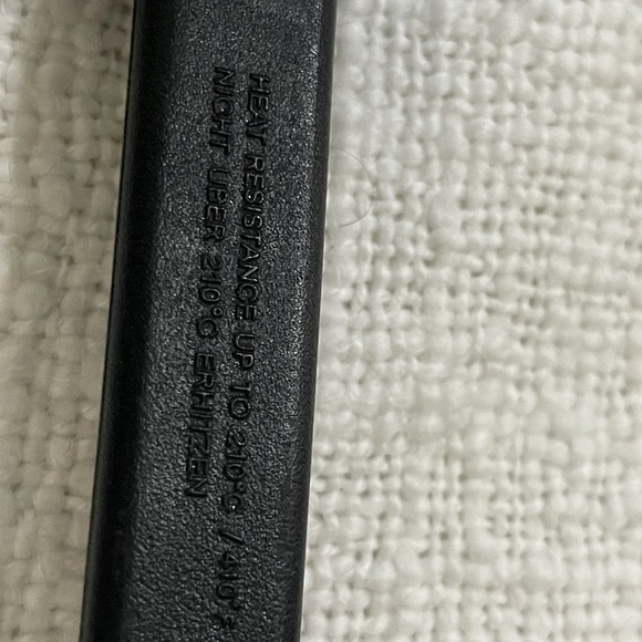 Vintage Ecko Slotted Wide Turner Spatula White Handle Black Nylon Flipper - Picture 5 of 5